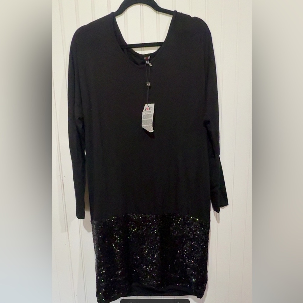 Elegant Black Long Sleeve Dress